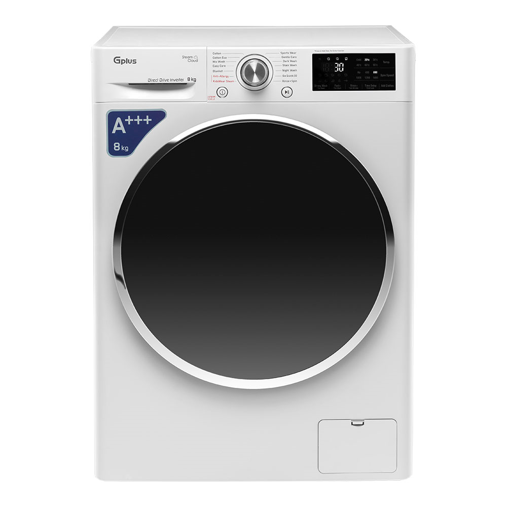 ماشین لباسشویی جی پلاس مدل GWM-L88W ظرفیت 8 کیلوگرم